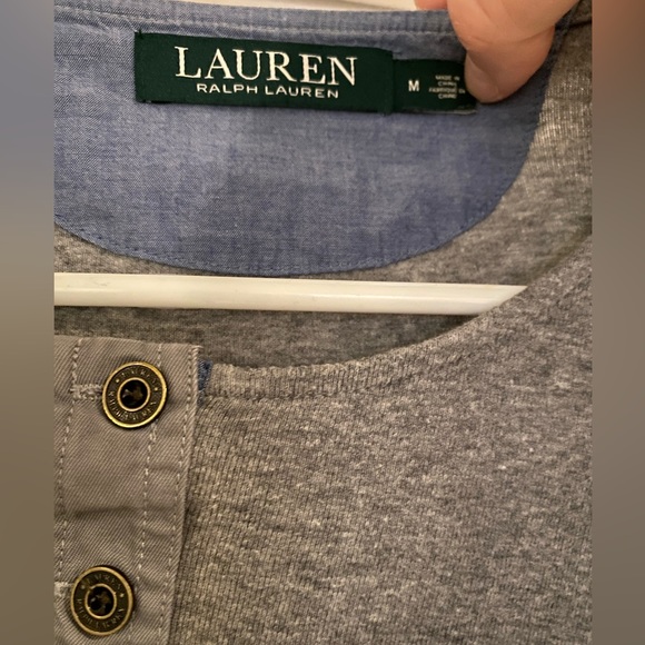 Ralph Lauren Grey Top M - Picture 2 of 4
